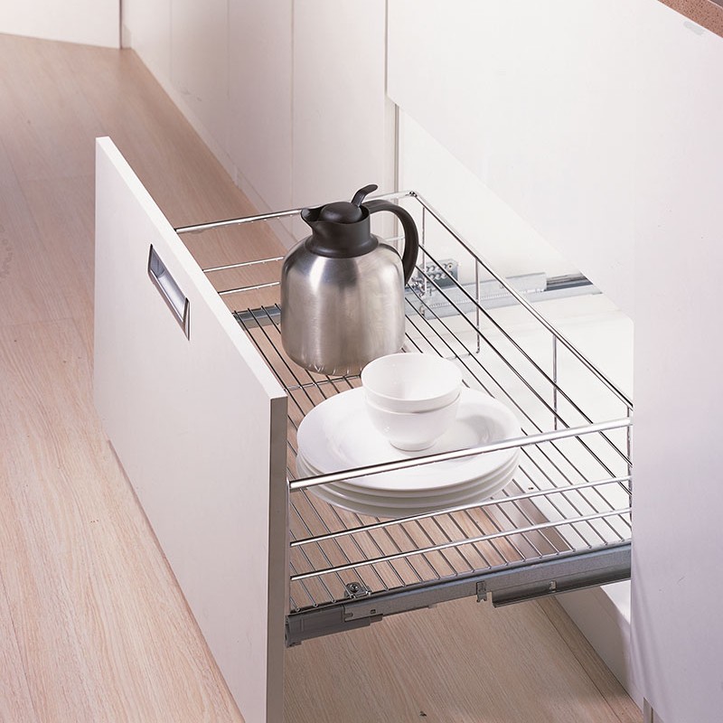 Stove Drawer Basket with Soft Close & Water Tray
